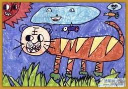 幼儿园老虎儿童画画图片