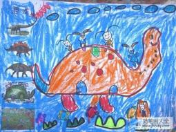 幼儿园恐龙儿童画图片