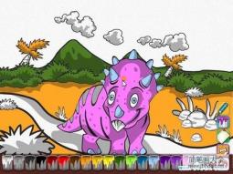 关于恐龙的儿童美术绘画作品