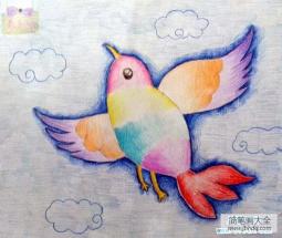 儿童美丽的小鸟儿童画画作品欣赏