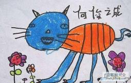 幼儿园中班关于猫的儿童画图片
