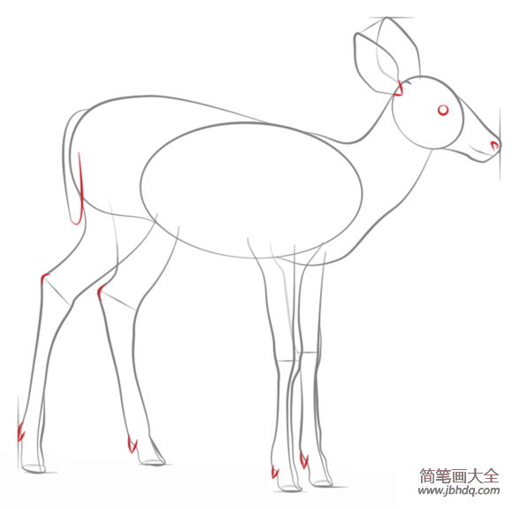 如何画小鹿