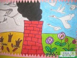 儿童环保儿童画图片：防治大气污染