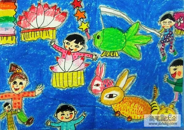 2017年元宵节的儿童画作品欣赏