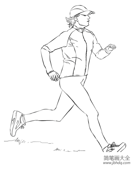 如何画一个在跑步的女人