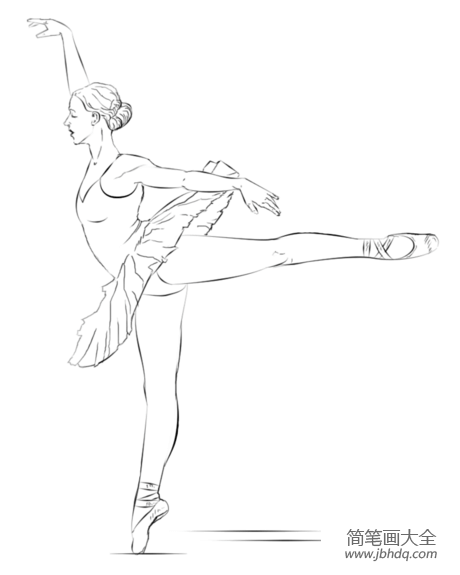 如何画跳芭蕾舞的女孩