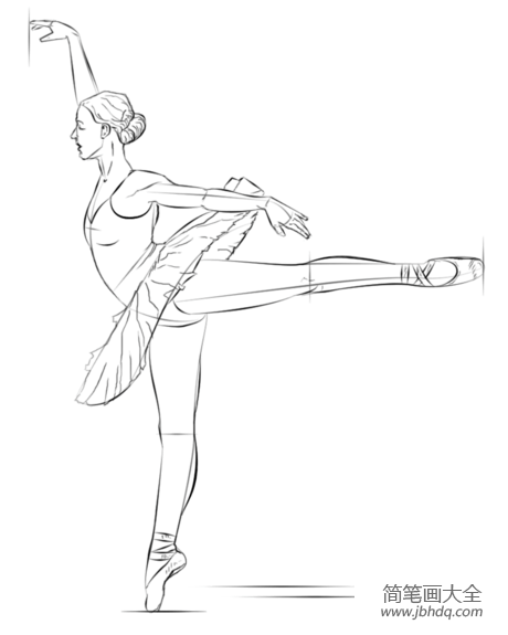 如何画跳芭蕾舞的女孩