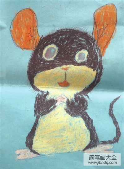 小老鼠蜡笔画