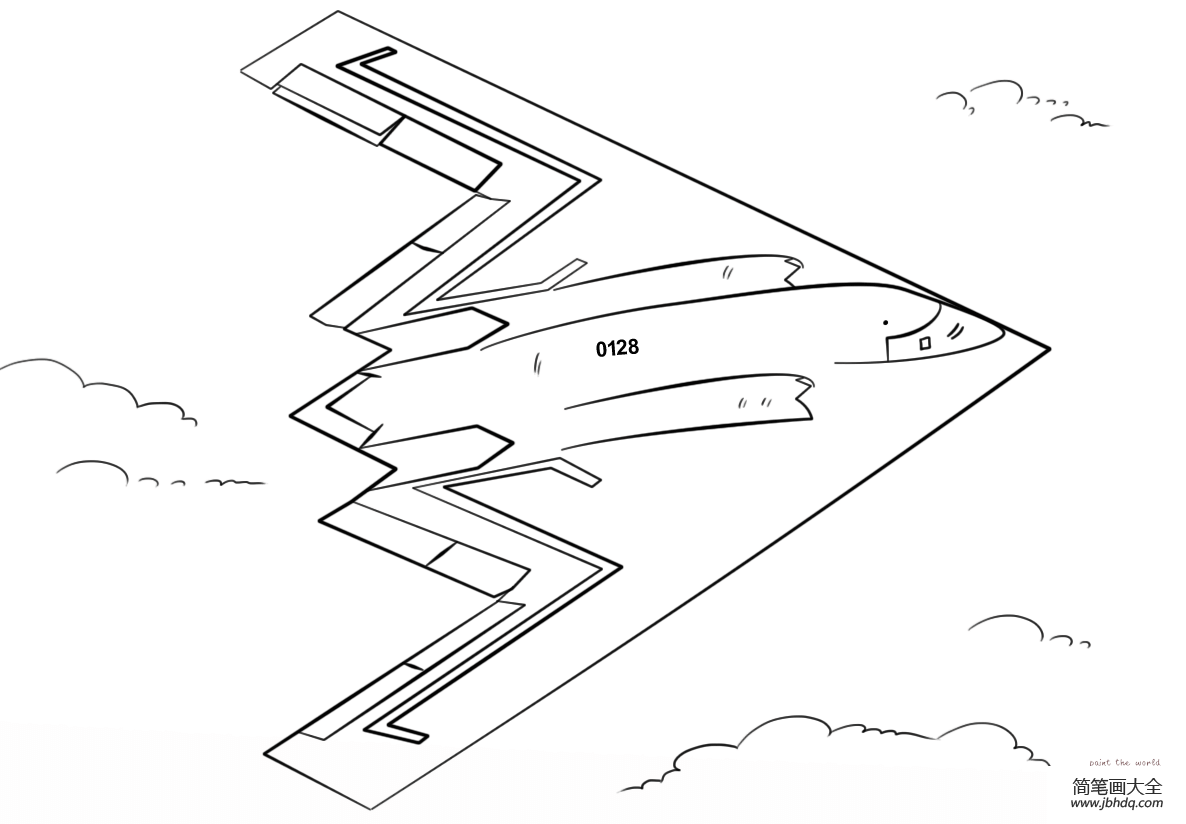 图-2轰炸机简笔画图片