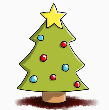 简单可爱的圣诞树怎么画