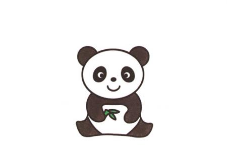 简单的动物简笔画 熊猫