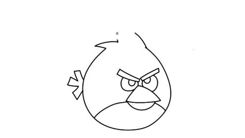 卡通形象简笔画 愤怒的小鸟