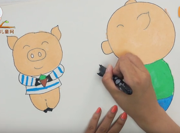 儿童画第三课：小猪的爸爸妈妈