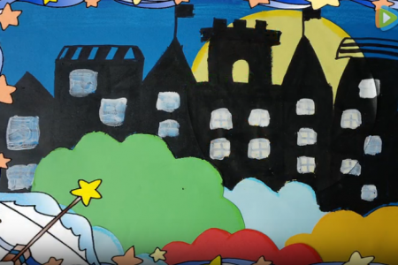 儿童画第十课 : 月夜城堡