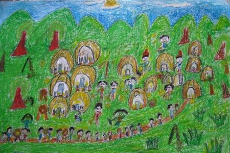 清明节儿童绘画大全-向革命先烈致敬