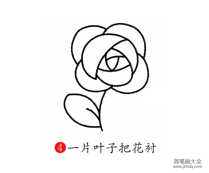 简单的玫瑰怎么画
