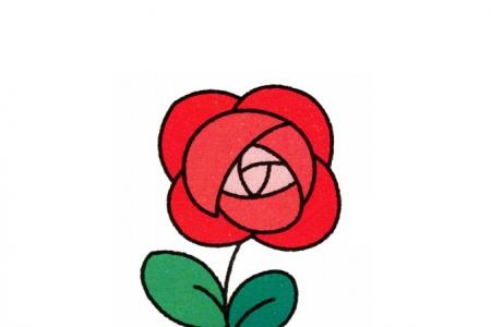 简单的玫瑰怎么画