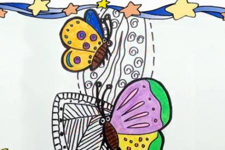 儿童画第19课：两只蝴蝶