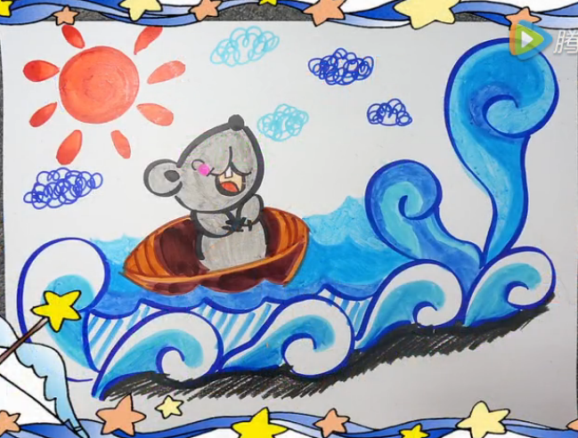 儿童画第26课：冒险的小老鼠 