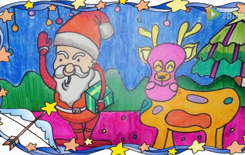 儿童画第50课：圣诞节礼物