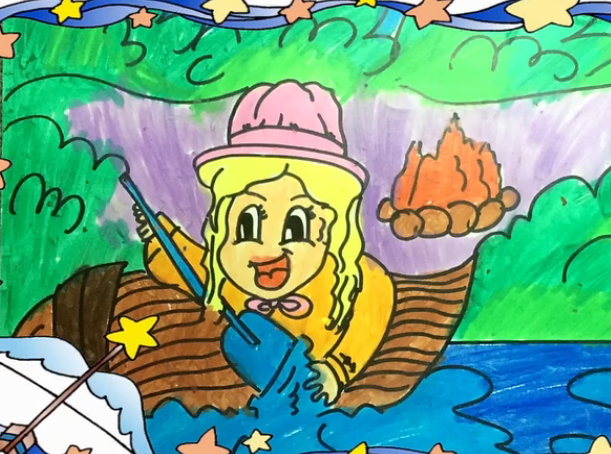 儿童画第70课：一起来划船吧