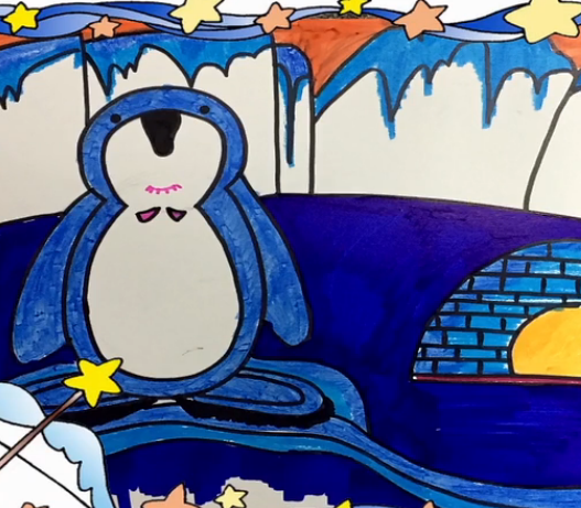 儿童画第71课：教你画胖乎乎的企鹅