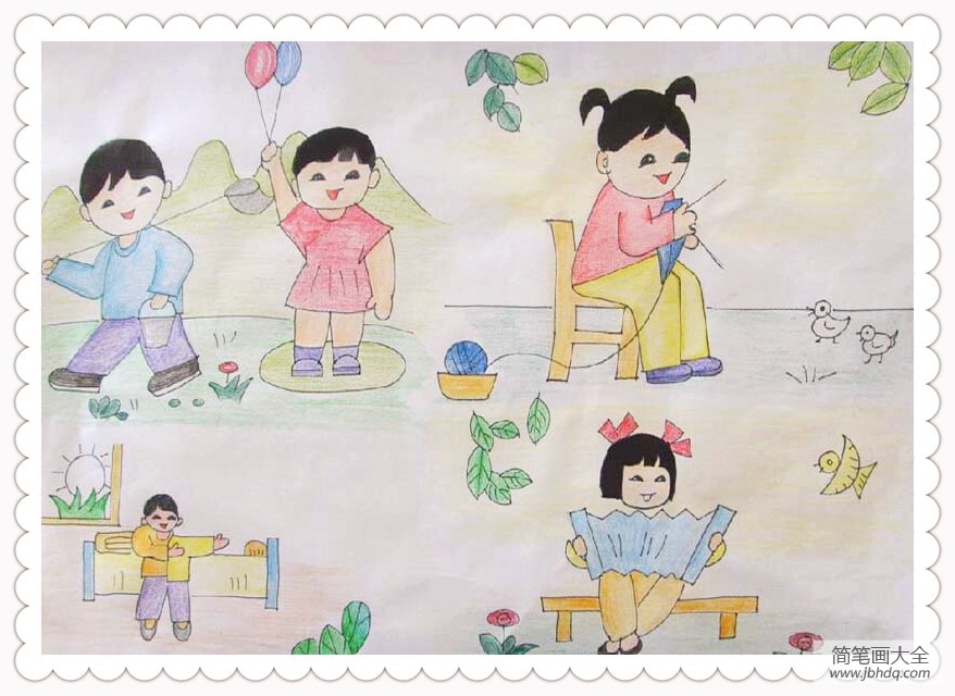 12张漂亮的五一劳动节儿童画图片