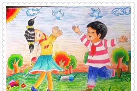 快乐劳动节儿童画（图组13P）