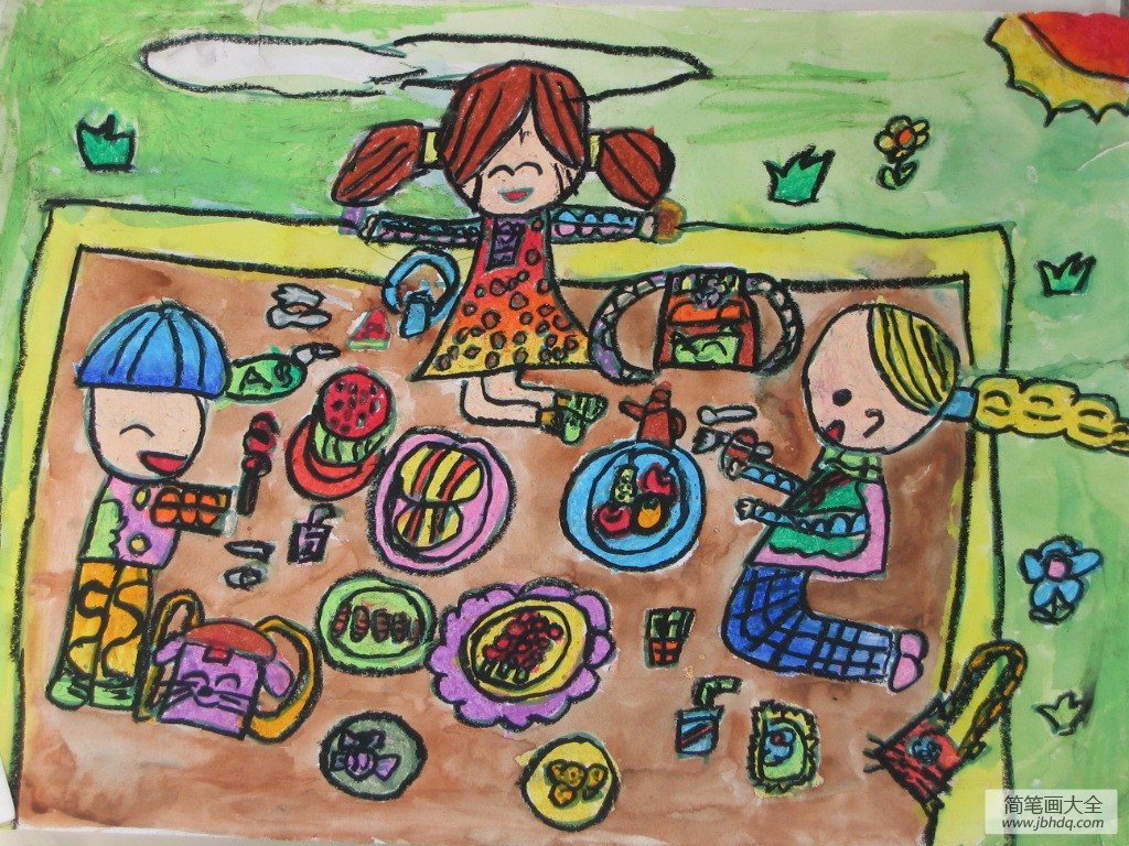 端午节主题儿童画-端午节的美食