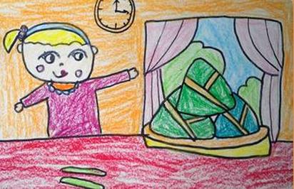 端午节主题儿童画-我的粽子