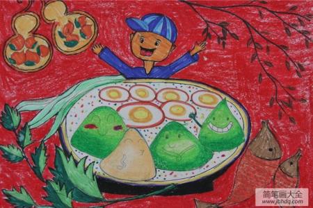 好吃的大粽子端午节粽子画图片欣赏