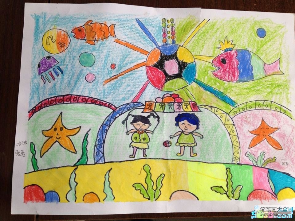 五一劳动节的儿童画-我们的美好生活