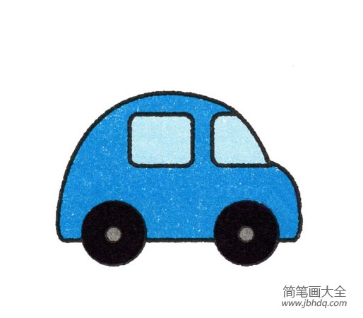 幼儿简笔画 可爱小汽车