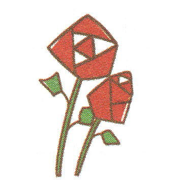 两朵玫瑰花的画法