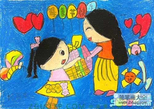 关于母亲节的儿童画-送给妈妈的礼物