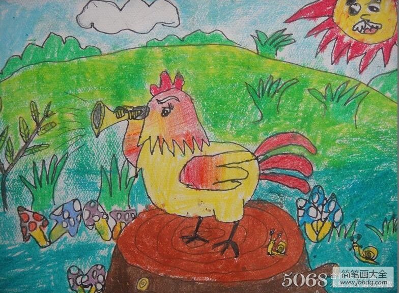 鸡妈妈的呼唤春天动物主题画图片赏析