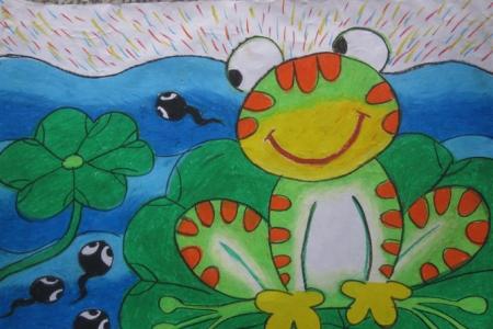 儿童画夏天的昆虫-小蝌蚪找妈妈