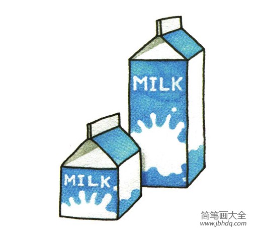 牛奶盒简笔画图片