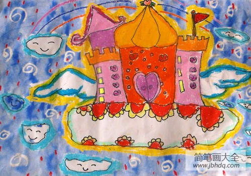 迎六一获奖儿童画-欢乐的城堡