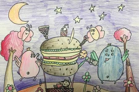 快乐的旅行六一儿童节获奖绘画图片欣赏