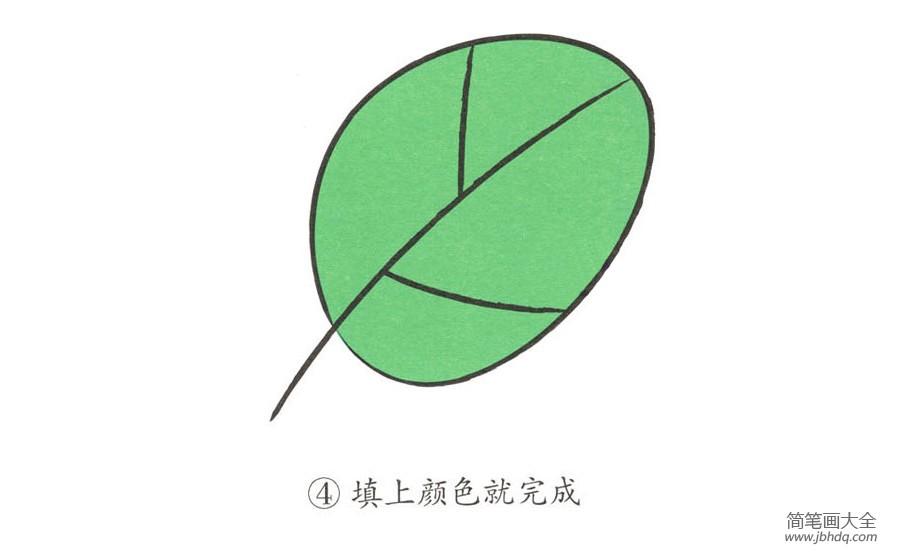 学画简单的树叶