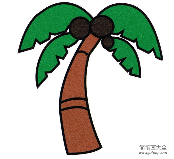 一步一步学画椰子树
