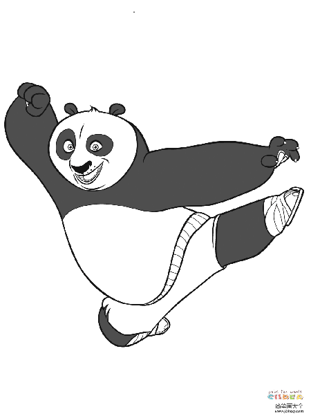 功夫熊猫怎么画