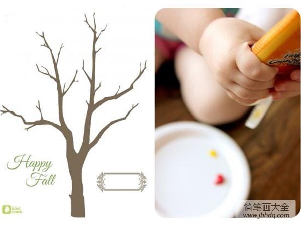 儿童手指画大树