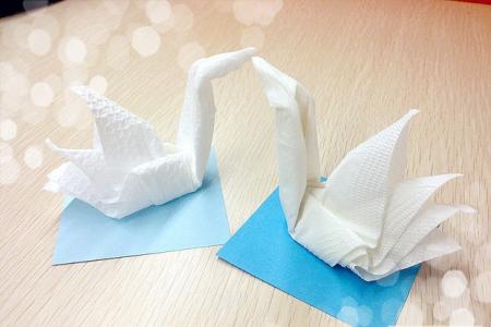 用餐巾纸折纸天鹅的折法介绍