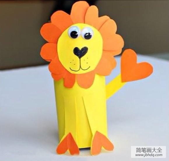 卷纸筒狮子制作方法