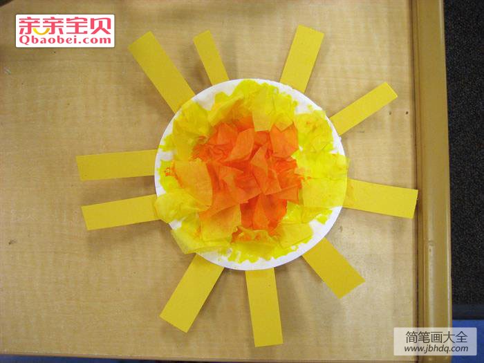 纸盘太阳制作方法