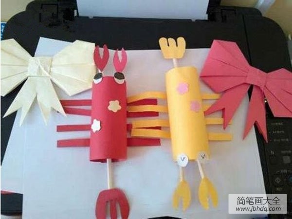卷纸筒大龙虾制作方法