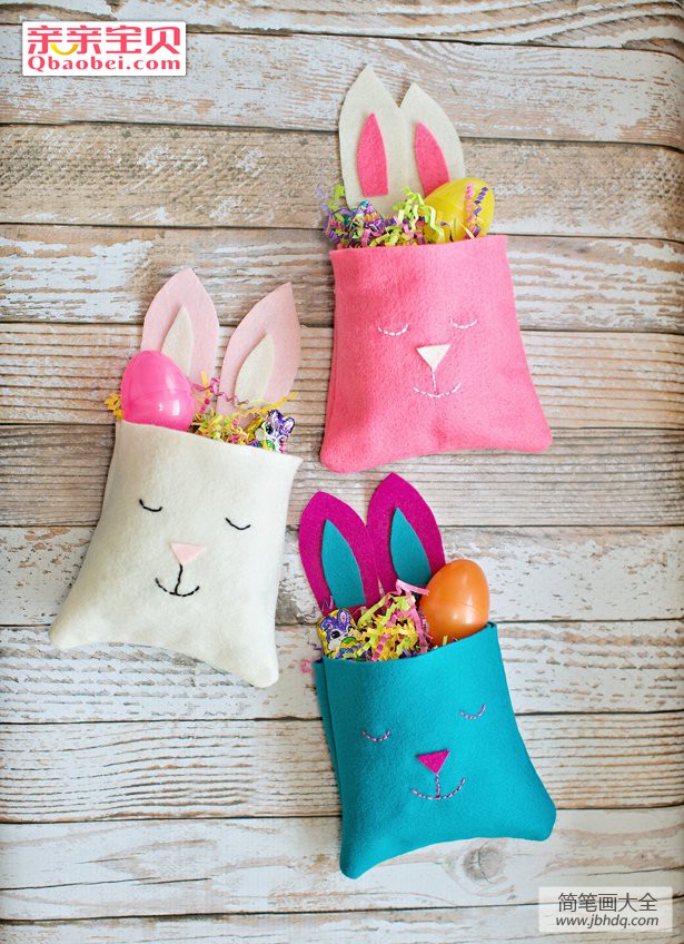 可爱兔子收纳袋制作过程