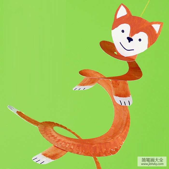 纸盘狐狸制作方法